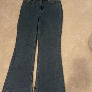 Abercrombie & Fitch Blue Flare Wide Leg Jeans